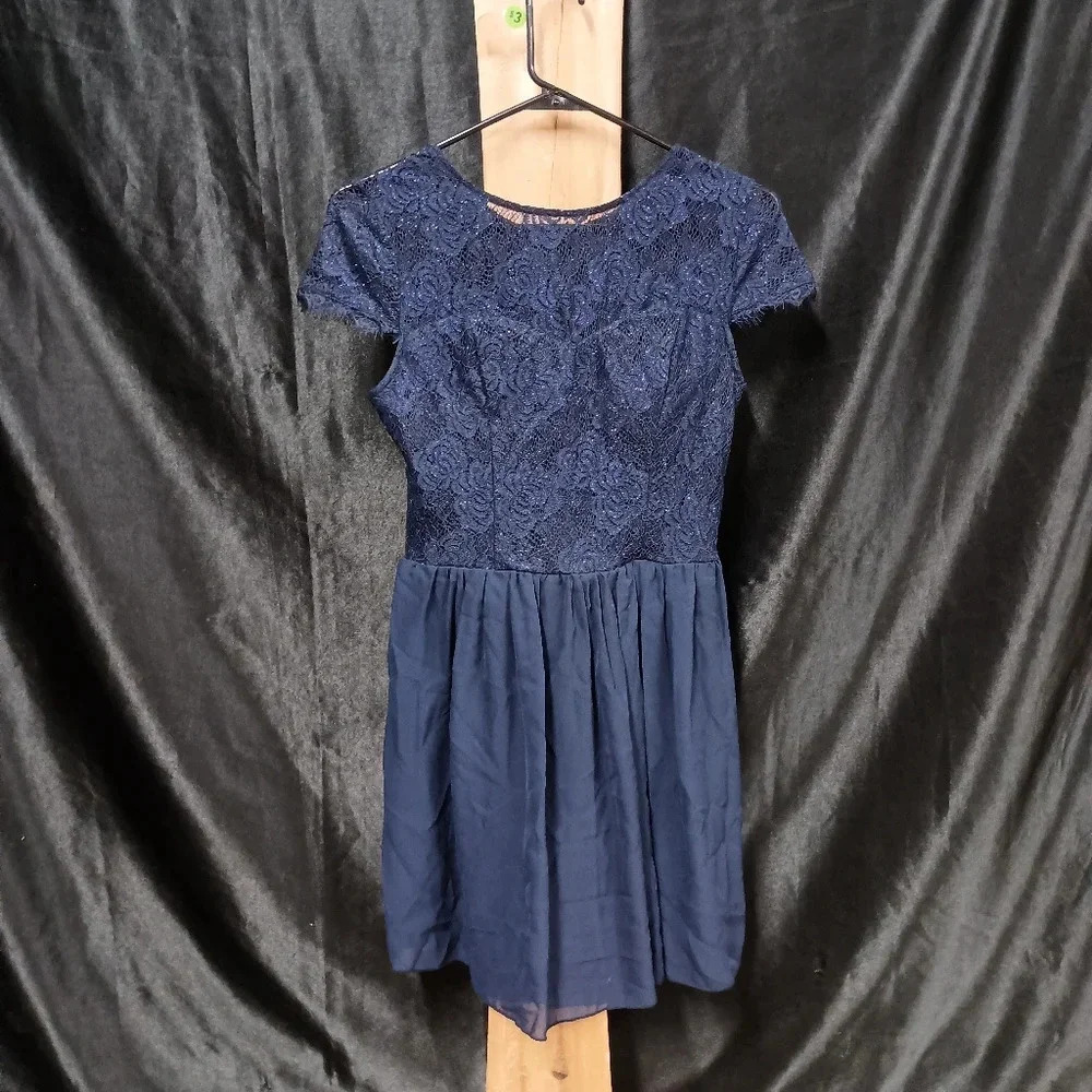 Navy blue with lace on top speechless navy blue size 7 dress